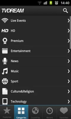 TVdream android App screenshot 2